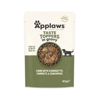 Hrana umeda cu carne de miel si legume in sos pentru caini Toppers, 85 g, Applaws