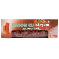 Baton crispy cu capsuni, 40 g, Mister Iron