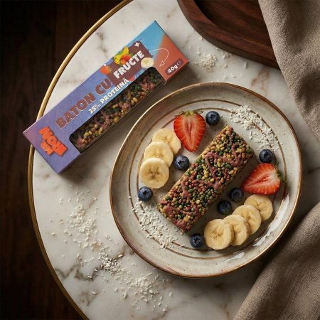 Baton crispy cu fructe, 40 g, Mister Iron 720603