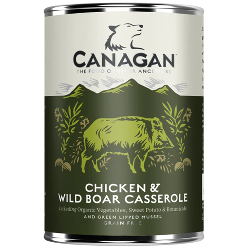 Hrana umeda cu pui si mistret pentru caini, 400 g, Canagan