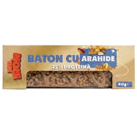 Baton crispy cu ciocolata, 40 g, Mister Iron