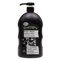 Gel de dus pentru barbati cu carbune activ, 1000 ml, Naturaphy