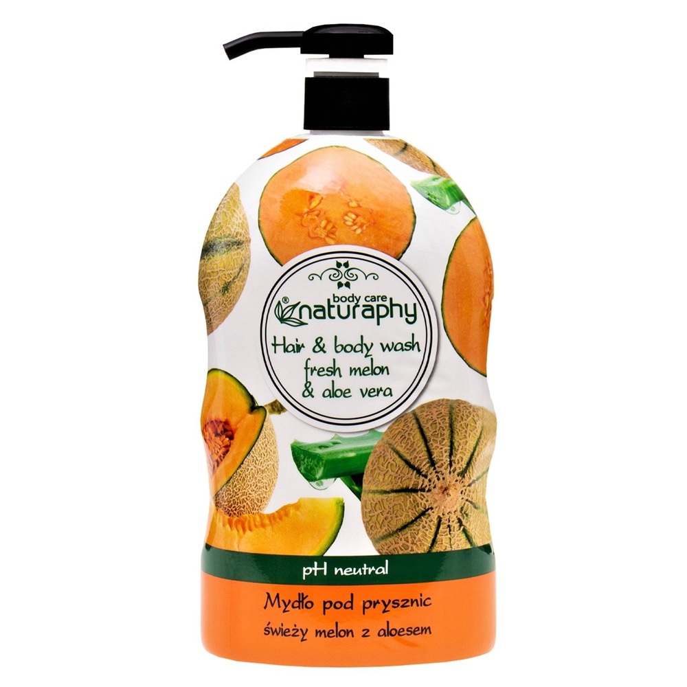 Gel de dus cu pepene galben si aloe vera, 1000 ml, Naturaphy