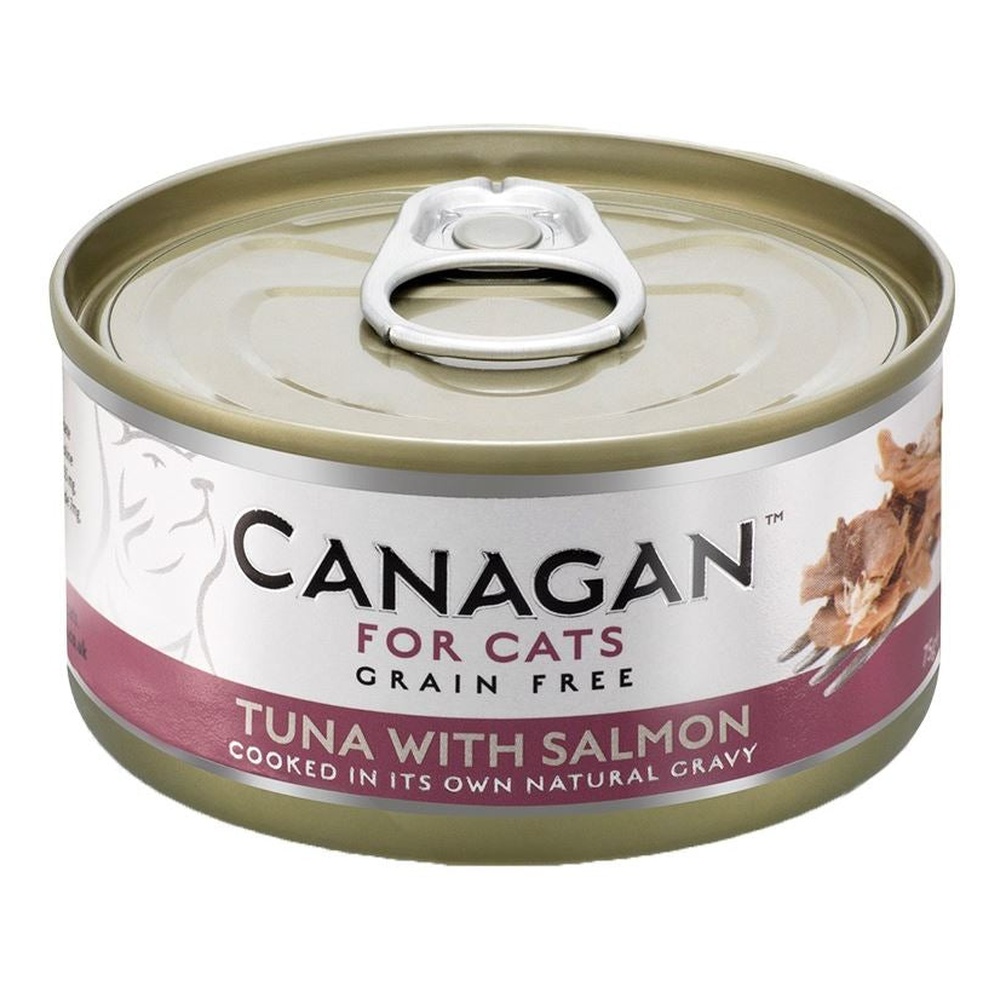 Hrana umeda cu ton si somon pentru pisici, 75 g, Canagan