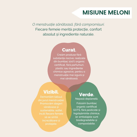 Tampoane organice Meloni Super+, 15 bucati, Meloni 720890