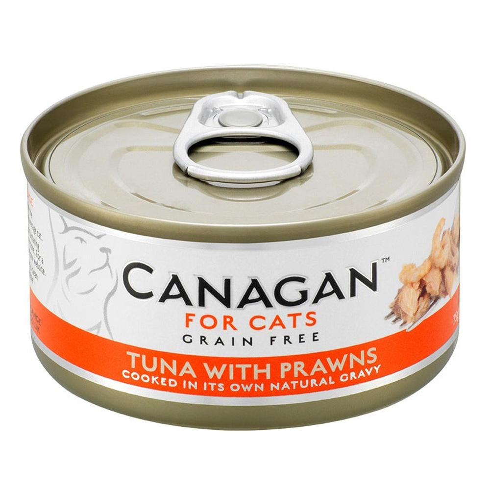 Hrana umeda cu ton si creveti pentru pisici, 75 g, Canagan