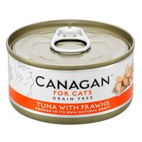 Hrana umeda cu ton si creveti pentru pisici, 75 g, Canagan