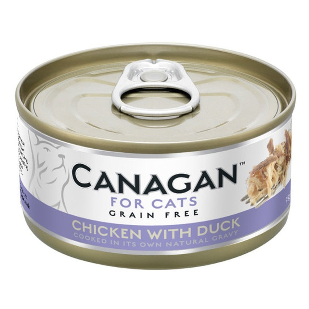 Hrana umeda cu pui si rata pentru pisici, 75 g, Canagan
