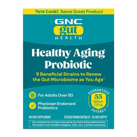 Probiotic pentru digestie, microbiom si longevitate, destinat adultilor peste 50 de ani,, 30 capsule, Gnc 721221