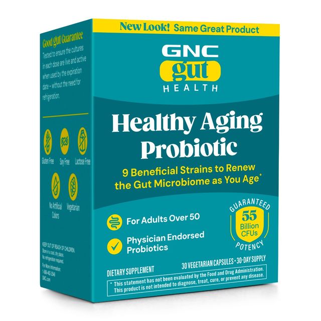 Probiotic pentru digestie, microbiom si longevitate, destinat adultilor peste 50 de ani,, 30 capsule, Gnc