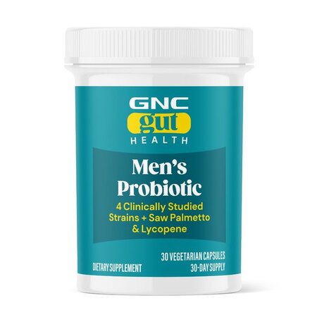 Probiotic pentru barbati LAB4, 30 Miliarde UFC culturi vii cu Saw Palmetto si Lycopene, 30 capsule, Gnc 721241
