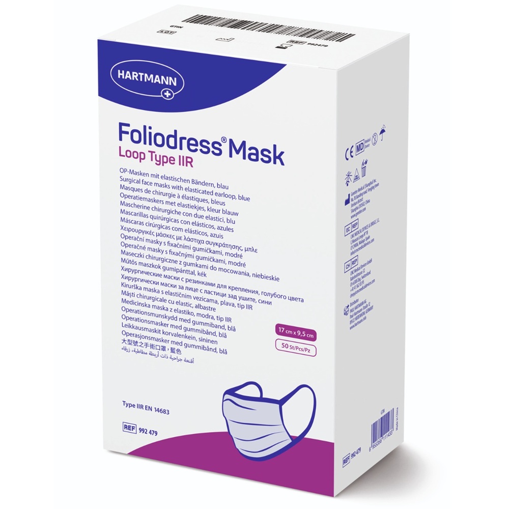 Masti chirurgicale Foliodress Mask Loop Type IIR, 50 bucati, Hartmann