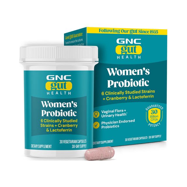 Probiotic pentru femei LAB4, 30 Miliarde UFC culturi vii cu Merisor si Lactoferrin, 30 capsule, Gnc