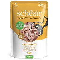 Hrana umeda cu ton si pui in jeleu pentru pisici Complete Nutrition, 85 g, Schesir