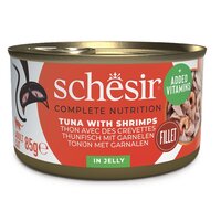Hrana umeda cu ton si creveti in jeleu pentru pisici Complete Nutrition, 85 g, Schesir