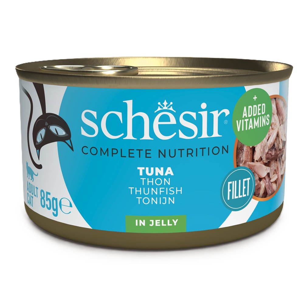 Hrana umeda cu ton in jeleu pentru pisici Complete Nutrition, 85 g, Schesir