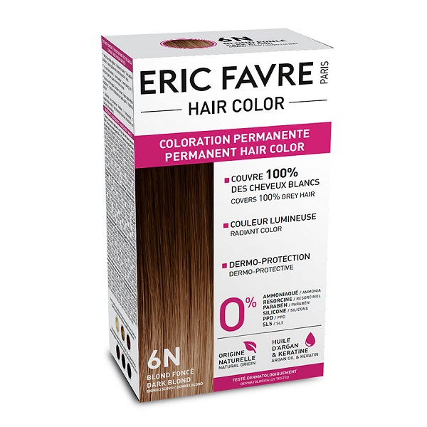 Vopsea de par Nuanta 6N Dark Blond, 40 ml, Eric Favre Wellness