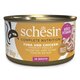 Hrana umeda cu ton si pui in supa pentru pisici Complete Nutrition, 85 g, Schesir 721525