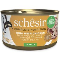 Hrana umeda cu ton si pui in jeleu pentru pisici Complete Nutrition, 85 g, Schesir