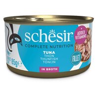 Hrana umeda cu ton in supa pentru pisici Complete Nutrition, 85 g, Schesir