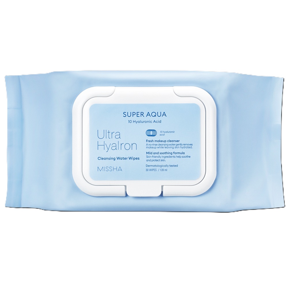 Servetele demachiante cu acid hialuronic Super Aqua, 30 bucati, Missha
