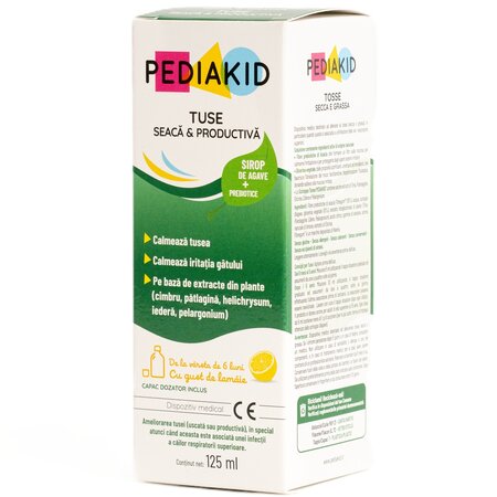 Sirop pentru tuse seaca si productiva, 125 ml, Pediakid 721665