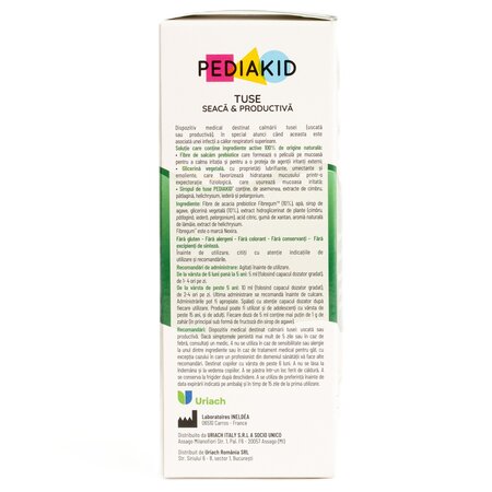 Sirop pentru tuse seaca si productiva, 125 ml, Pediakid 721666