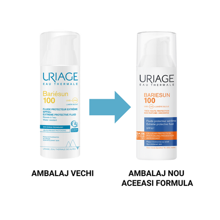 Fluid cu protectie solara SPF50+ Bariesun, 100 ml, Uriage 721766