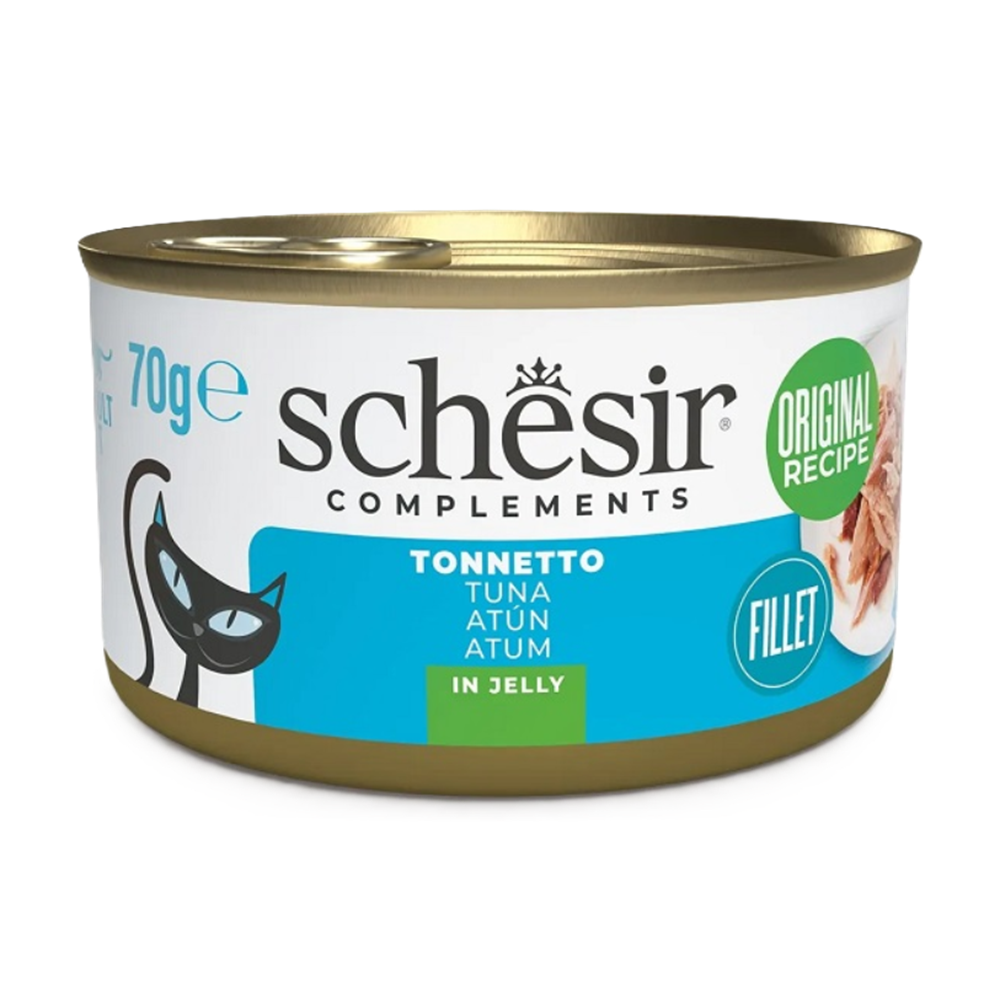 Hrana umeda cu ton in jeleu pentru pisici Complements, 70 g, Schesir