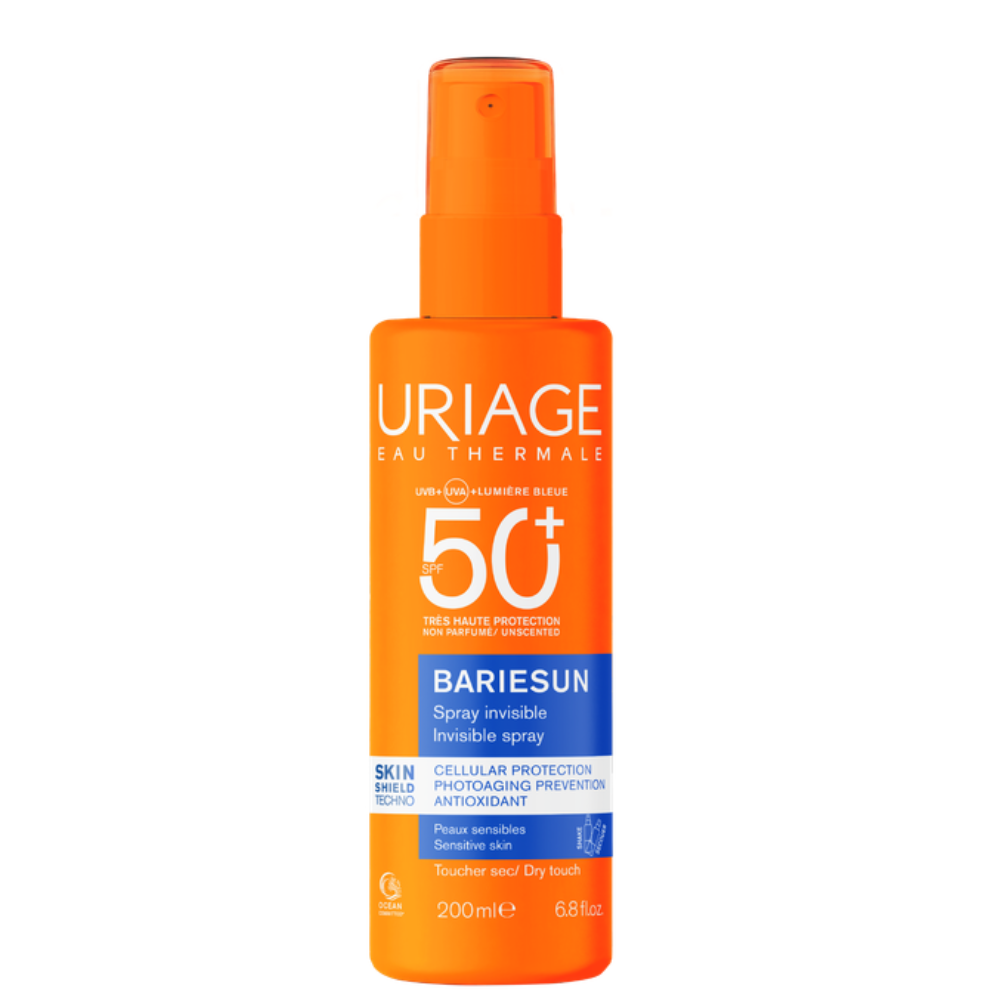 Spray invizibil cu protectie solara  SPF50+ fara parfum Bariesun, 200 ml, Uriage
