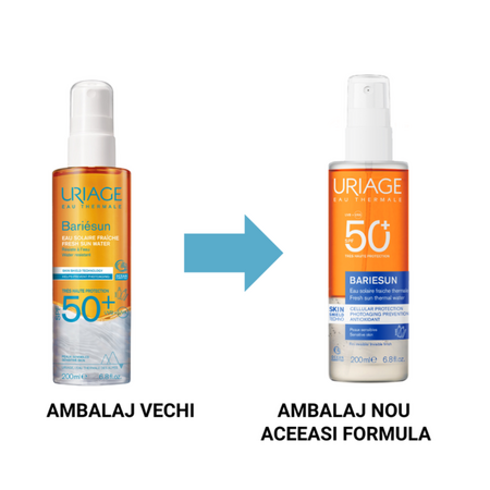 Apa bifazica cu protectie solara  SPF50+ Bariesun, 200 ml, Uriage 721862