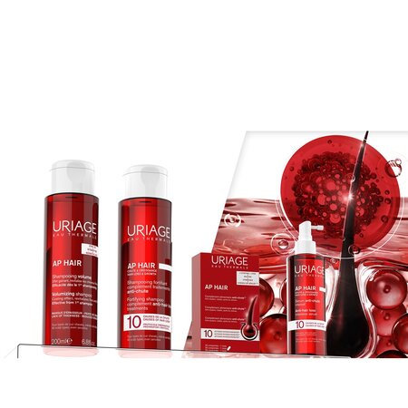 Ser intensiv impotriva caderii parului AP Hair, 100 ml, Uriage 741112
