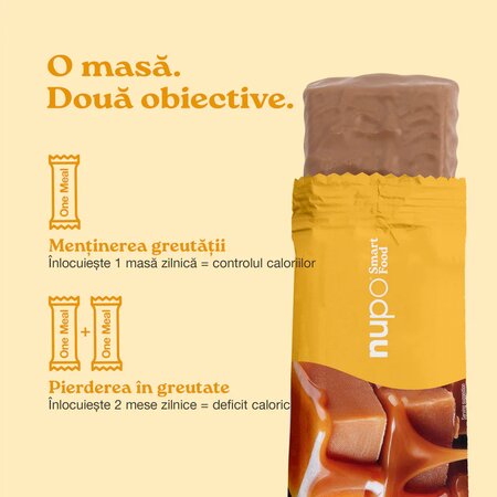 Baton cu aroma de caramel One Meal, 60 g, Nupo 724425