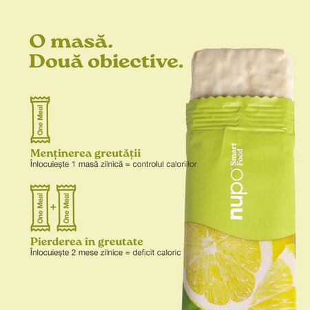 Baton cu aroma de lamaie One Meal, 60 g, Nupo 724416