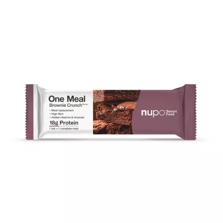 Baton cu aroma de brownie cruch One Meal, 60 g, Nupo