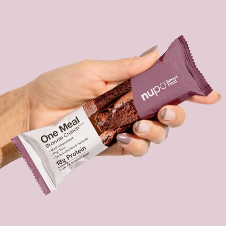 Baton cu aroma de brownie cruch One Meal, 60 g, Nupo 724400