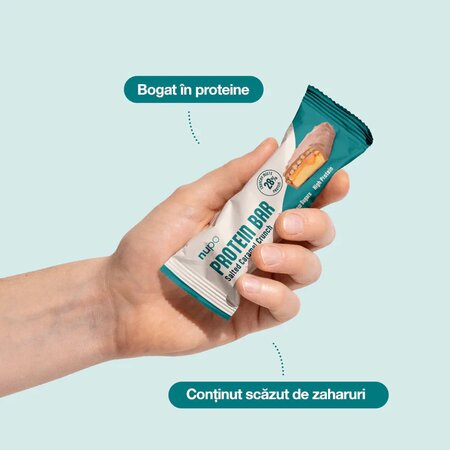 Baton proteic cu aroma de caramel sarat One Meal, 45 g, Nupo 724396