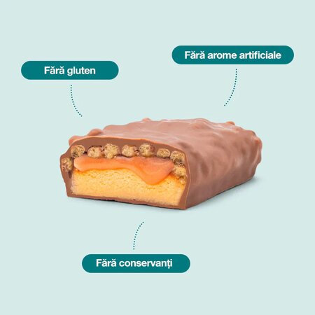 Baton proteic cu aroma de caramel sarat One Meal, 45 g, Nupo 724397