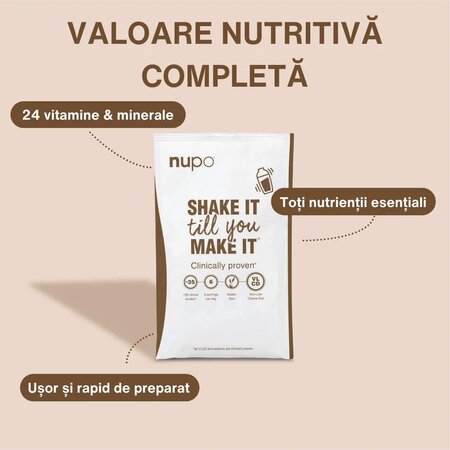 Budinca de ciocolata Diet Dessert, 12 plicuri x 32 g, Nupo 724368