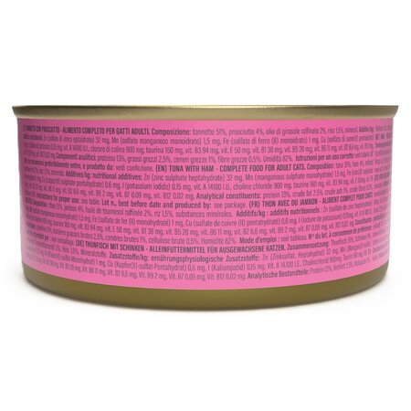 Hrana umeda cu ton si sunca in jeleu pentru pisici Complete Nutrition, 140 g, Schesir 722243