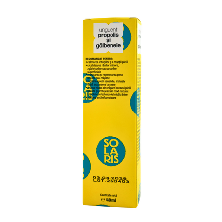 Unguent cu propolis si galbenele, 40 ml, Solaris 722306