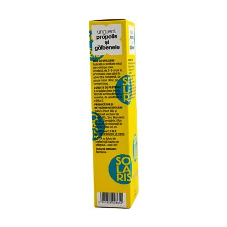 Unguent cu propolis si galbenele, 40 ml, Solaris 722304