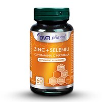 Zinc, Seleniu cu Vitamina C Naturala, 60 capsule, DVR Pharm