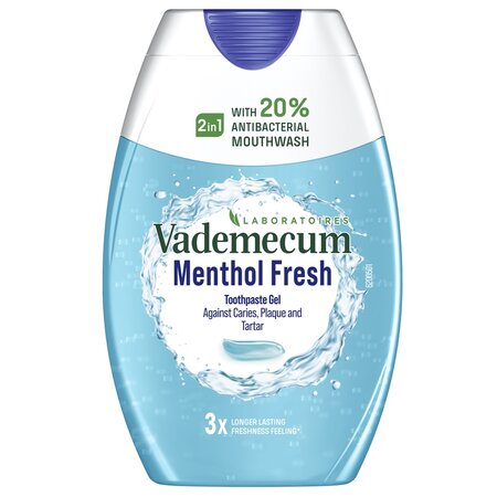 Pasta de dinti 2in1 Menthol Fresh, 75 ml, Vademecum
