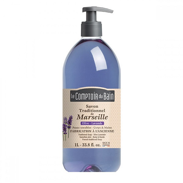 Sapun traditional de Marsilia cu parfum de Lavanda-Maslin, 1000 ml, Le Comptoir du Bain