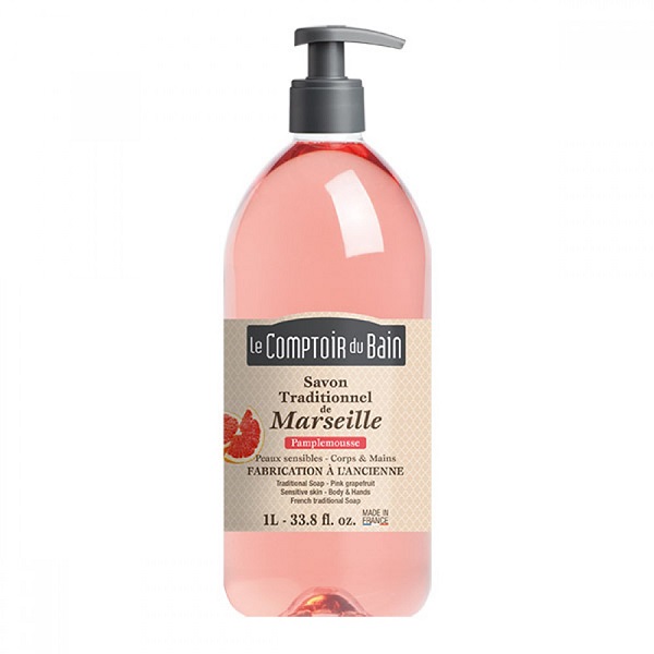 Sapun traditional de Marsilia cu parfum de Grapefruit, 1000 ml, Le Comptoir du Bain