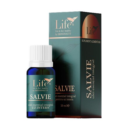 Ulei esential integral de salvie, 10 ml, Bionovativ