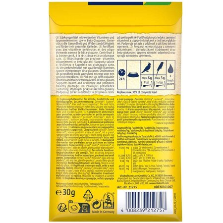Vitamine pentru perusi, 20 g, Vitakraft 722890