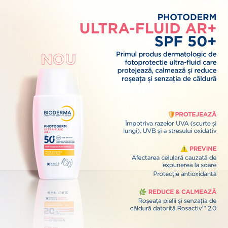 Fluid cu protective solara SPF50+ Photoderm Ultra AR+, 40 ml, Bioderma 723025