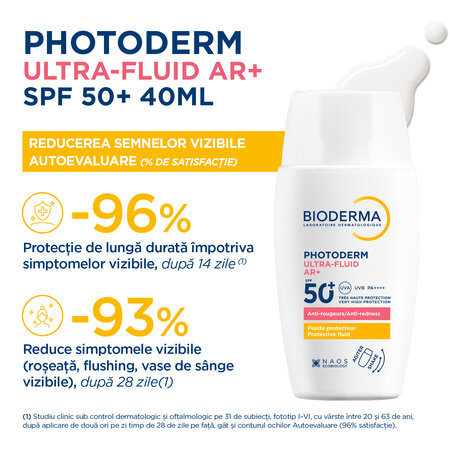 Fluid cu protective solara SPF50+ Photoderm Ultra AR+, 40 ml, Bioderma 723111